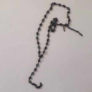 Ell and Emm black hearts lariat.  Costume necklace.